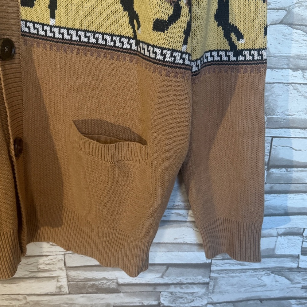 PACSUN Brown Horse Pattern Cardigan - Picture 4 of 10